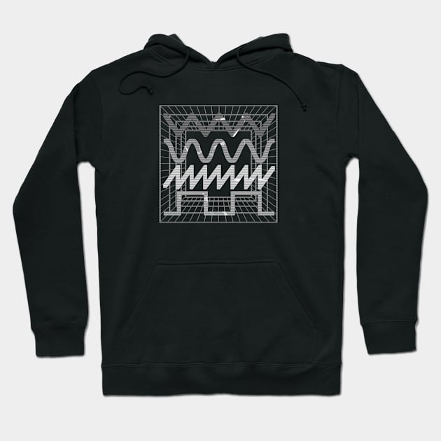 SYNTHESIZER WAVEFORMS #9 FATWAVES MONOCOLOR Hoodie by RickTurner